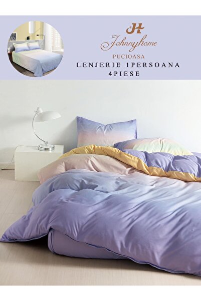 trendyhome Bed Linen 1 Person 4 Pieces, Fine Cotton, Gradient Print