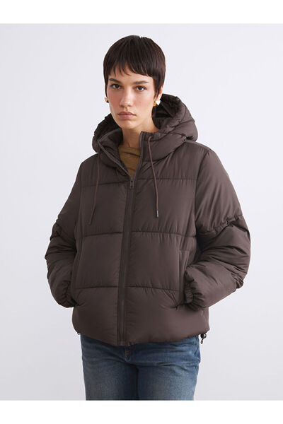 LC Waikiki Quilted Women's Coat with Hood