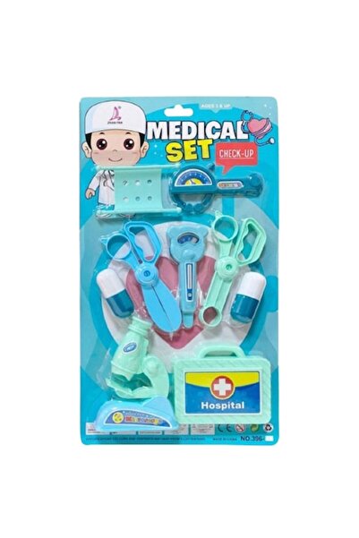 Toy Toy Toy Set de joacă doctor cu accesorii și pastile de jucărie - Albastru