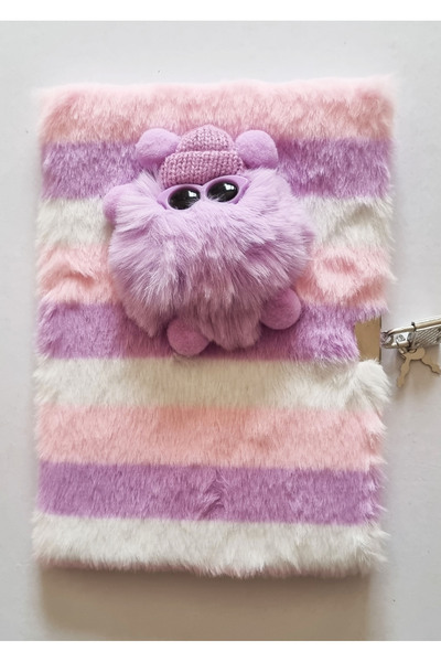 Modellino Caiet de amintiri cu lacăt, cu figuri 3D, caiet de notițe de pluș, ...