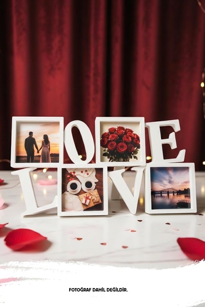 3D Love Fotoğraf Çerçevesi Masaüstü Dekor Ürünü