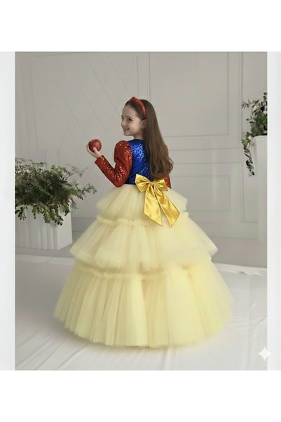 PRİNCESS Fairy Tale Themed Snow White Model Girls' Evening Dress Costume