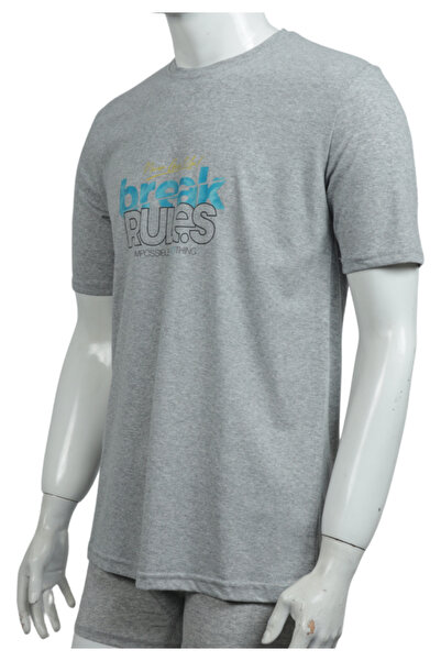 TOSKI Men's T-Shirt Break Rules Grey