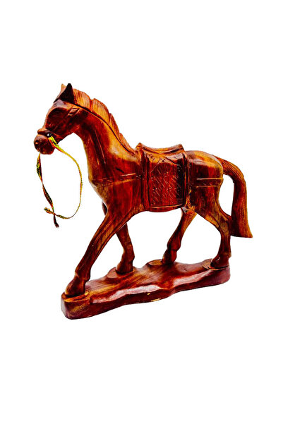 M.A Traders Handcrafted Wooden Horse Showpiece – Home & Office Décor (10 Inch)
