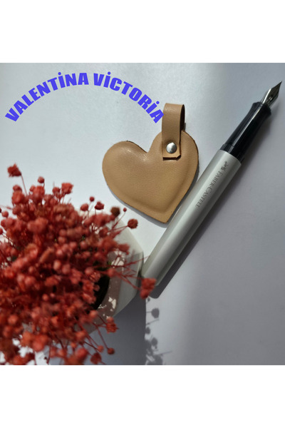 valentina victoria Heart ❤   Keyring Genuine Leather.
