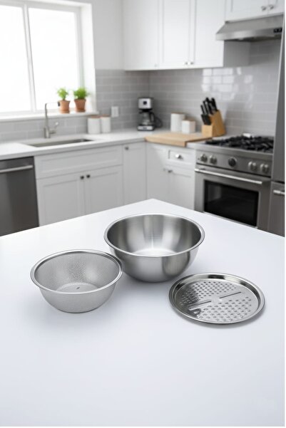 Emsan Steel Çok Amaçlı Süzgeç 3 Parça