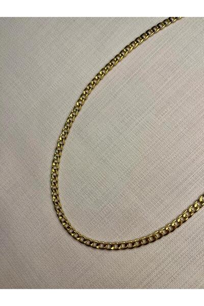 D&Z ACCESSORİES سلسلة قلادة كلاسيكية من الفولاذ باللون الذهبي طراز جورميت |  ...