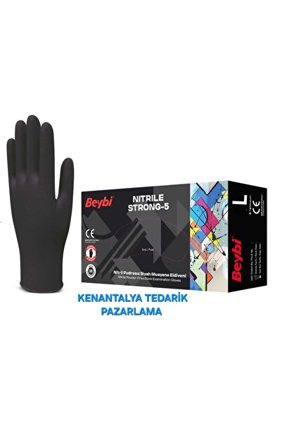 Beybi قفازات نيتريل سترونج-5 سميكة للغاية (مقاس L) عبوة تحتوي على 20 قطعة