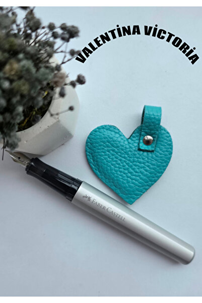 valentina victoria Heart ❤   Keyring Genuine Leather.