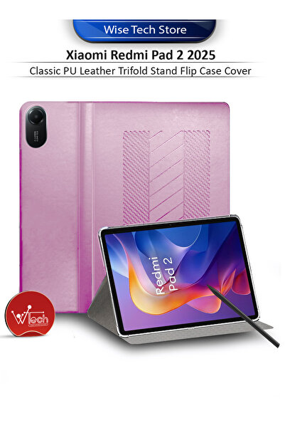 Wtech Xiaomi Redmi Pad 2 2025 (11.0 inches) Classic PU Leather Trifold Stand ...