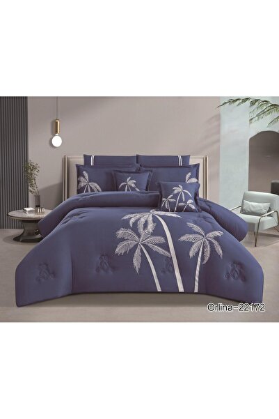 xi Duo Duo A summer double bedsheet set with a royal embroidered design, offe...