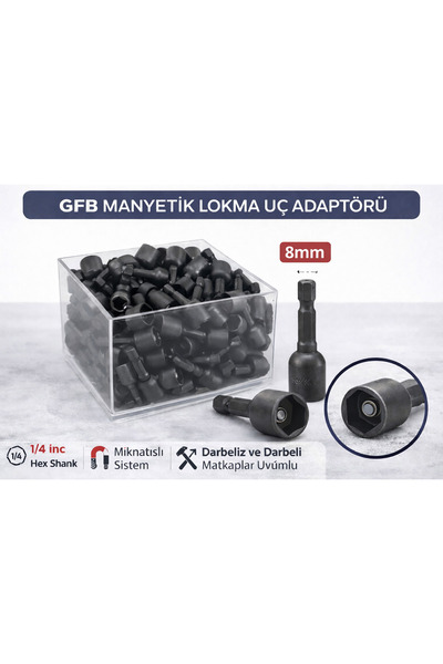 NVT YAPI İNŞAAT 8x45mm Bits Uçlu Manyetik Lokma Tork Uç