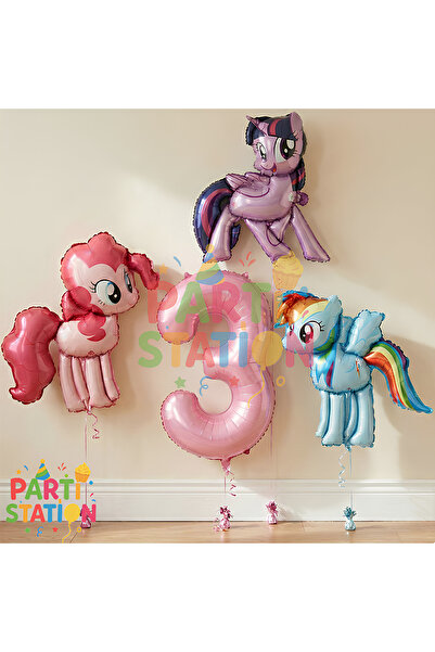 Parti Station My Little Pony Konsept 3 Yaş Balon Seti 4 Parça Doğum Günü Balon