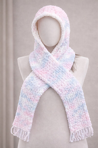 METUZA El Örgüsü Kadife Yumuşacık Renkli Kadın Atkılı Bere