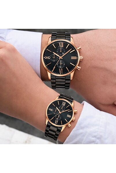 LOOQ Sevgili Combination Steel Strap Men's & Women's Wristwatch