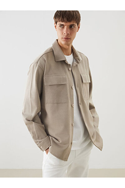 LC Waikiki I Standart Fit Long Sleeve Men's Shirt Jacket from Freezen Store