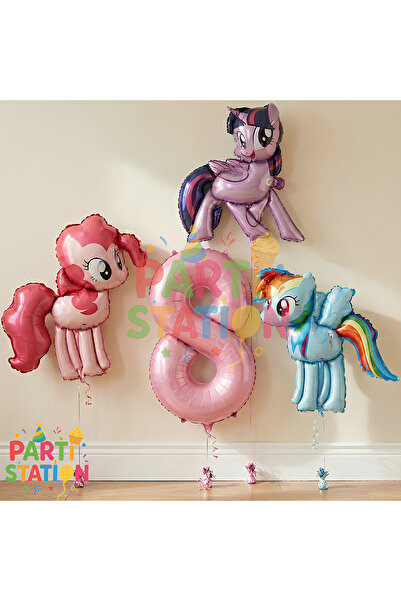 Parti Station My Little Pony Konsept 8 Yaş Balon Seti 4 Parça Doğum Günü Balon