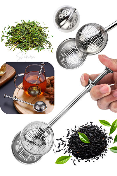 Shopura مصفاة شاي من الفولاذ المقاوم للصدأ، مصفاة شاي بالأعشاب، لتحضير الشاي ...