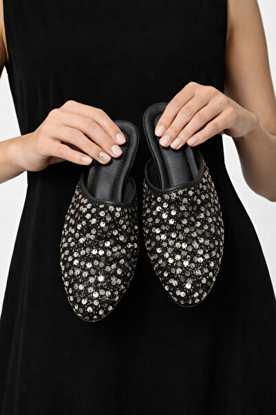 FootFrenzy Women's Shiny Sequin Detailed Daily Comfortable Home - Dowry - Boh...