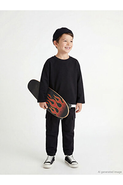 LC Waikiki بنطلون كارجو للأولاد بخصر مطاطي من مودرن بارتس من UZG STORE