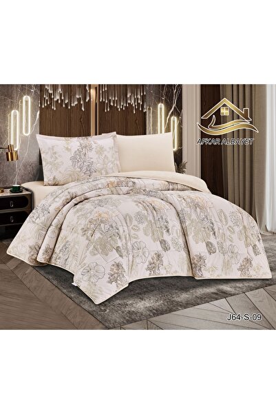 Afkar Albayet Single and a half summer bedspread, 4 pieces, floral pattern, m...
