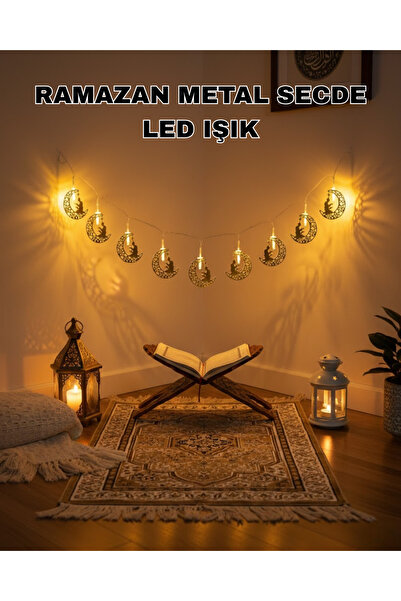 UygunSepetim Ay ve Secde Tasarımlı Sıcak Beyaz LED Ramazan Işığı - UYDU8507-3621