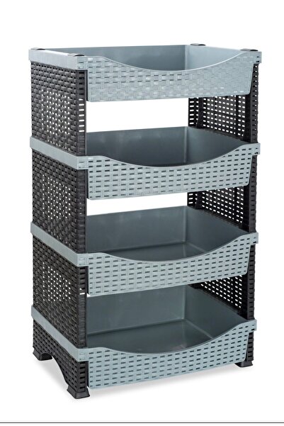 Voltbox 4 Katlı Mutfak Balkon Kiler Için Çok Amaçlı Sebze Sepeti