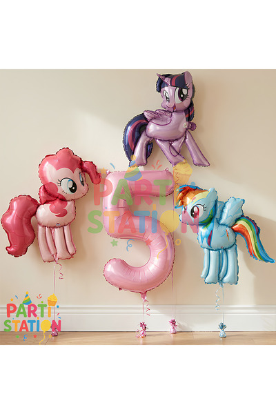 Parti Station My Little Pony Konsept 5 Yaş Balon Seti 4 Parça Doğum Günü Balon