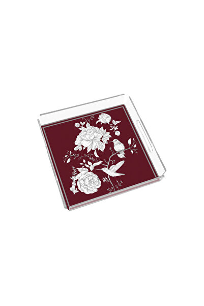 Sivella Rose Glow Burgundy 24X24 Plexiglass Tray