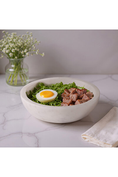 Generic Blake Madlin Marble Serving Bowl - 22 cm