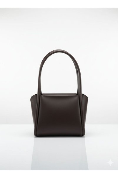 Arvelia Elegant Detail Leather Shoulder Bag – Classic Handbag with Twilly Scarf Accessory