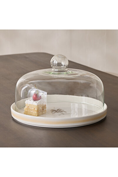 Generic طبق كيك صحرا بقبة - 32 سم
