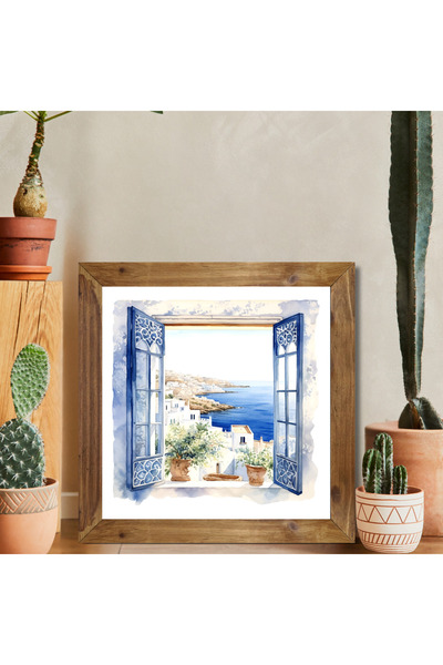 Tuba Decor Τετράγωνος πίνακας με ξύλινο πλαίσιο