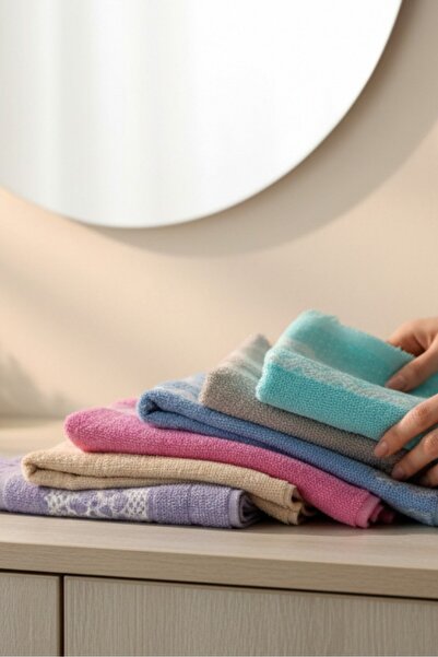 DNRYSL 100% Cotton 6-Piece Hand & Face Towel Set – High Absorbency, Quick Dry...