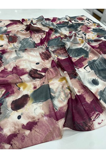 Bohemian Burgundy Brush Collection Viscose Scarf 100 X 100 cm