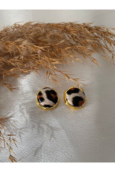 BIJUTERI Leopard Patterned Mini Earrings