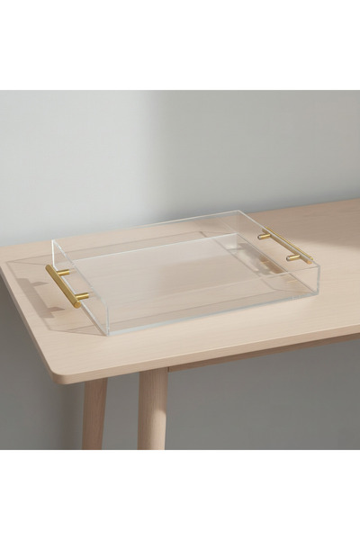 Generic Bella Acrylic Serving Tray - 43x28x5 cm