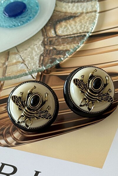 Trendy Butik أقراط Vip Stone Bee