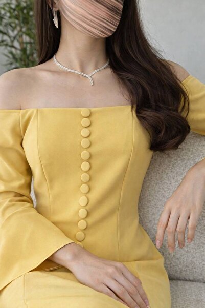 Bamah Soft long turmeric dress