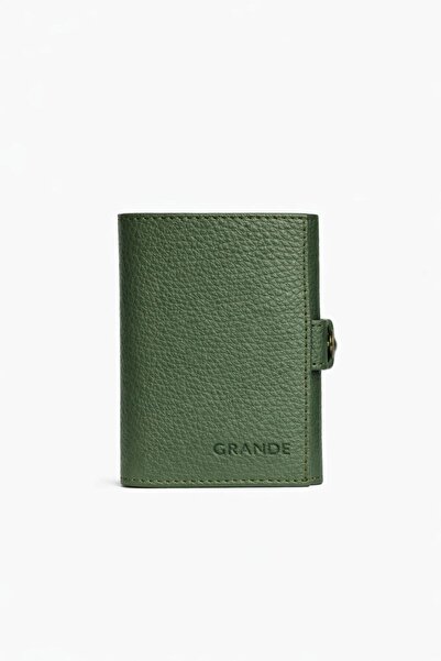 Grande Original Leather 3-Fold Folding Paper and Coin Compartment Multi-Usefu...