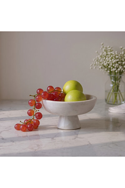 Home Box Blake Madlin Marble Footed Bowl - 18x18x10 cm