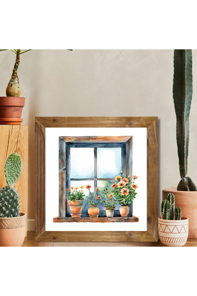 Tuba Decor Tablou pătrat cu rama din lemn