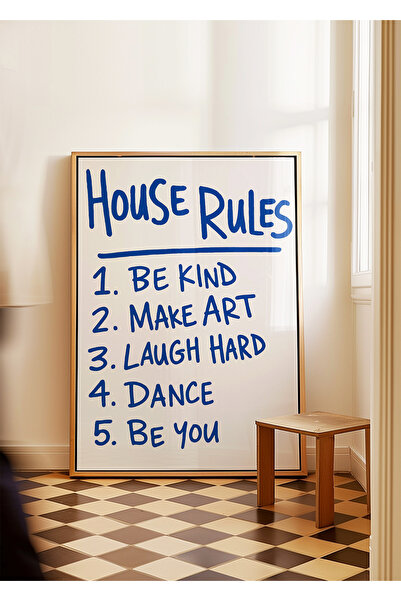 ARTHOUSECOLLECTIVE Reguli de casă - Colecție de tipografii - Poster fără ramă