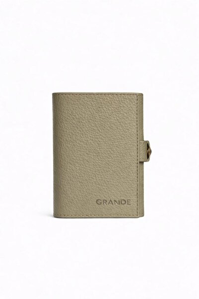 Grande Original Leather 3-Fold Folding Paper and Coin Compartment Multi-Usefu...