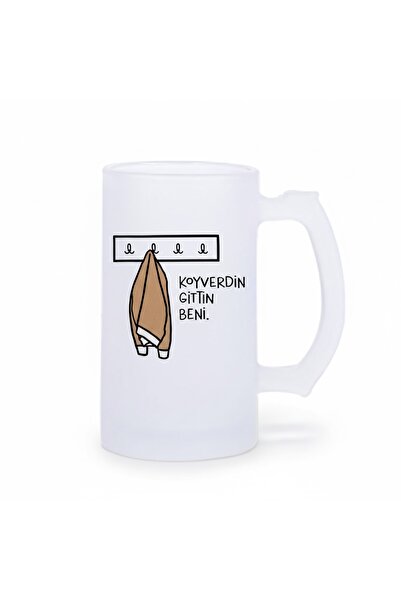 sartre art كوب بيرة مطبوع عليه شعار Koyverdin Gittin Beni Motto سعة 500 مل - ...