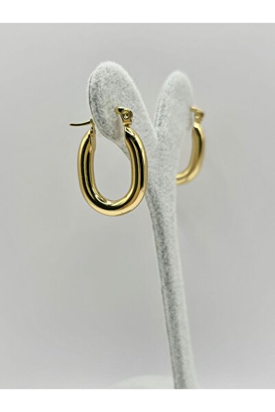 aurora dükkan الصلب الذهب البيضاوي هوب القرط