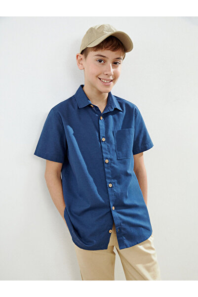 LC Waikiki Риза за момче от смесен ленен плат - нова сезона - S5BM98Z4