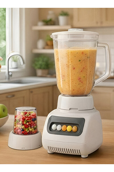 TOSCANA U 2-in-1 Electric Blender, 400W, Sharp Stainless Steel Blades, Grain ...