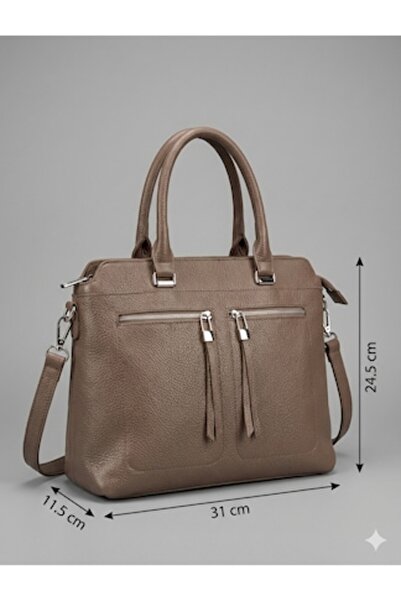 OEM Business Hand and Shoulder Bag, Light Cappuccino, Compartmentalized, with...