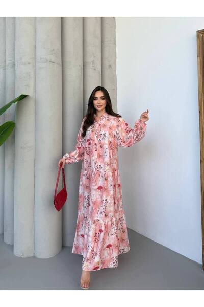 JESSE STORY Women's Hijab Dress Modal Fabric Patterned Dress Code: Js26Elb005